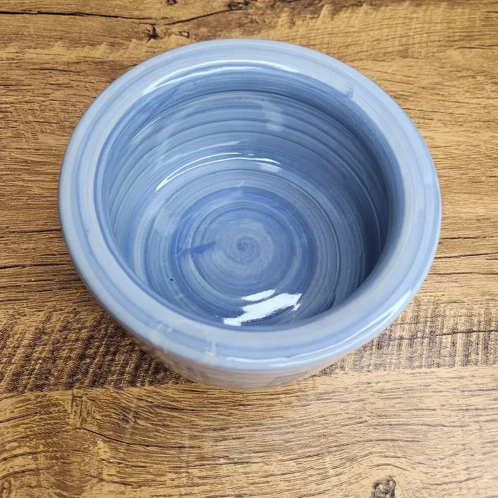 Louisville Stoneware Pottery Blue Grey small mixing cereal soup bowl